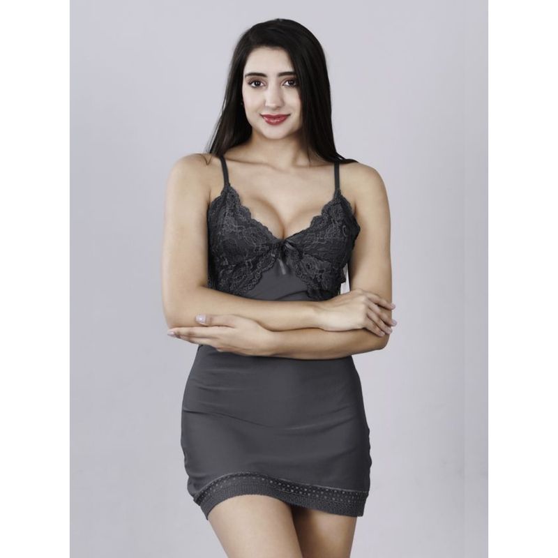 Herryqeal Womens Sexy Lace Teddy Babydoll Lingerie Black (S)