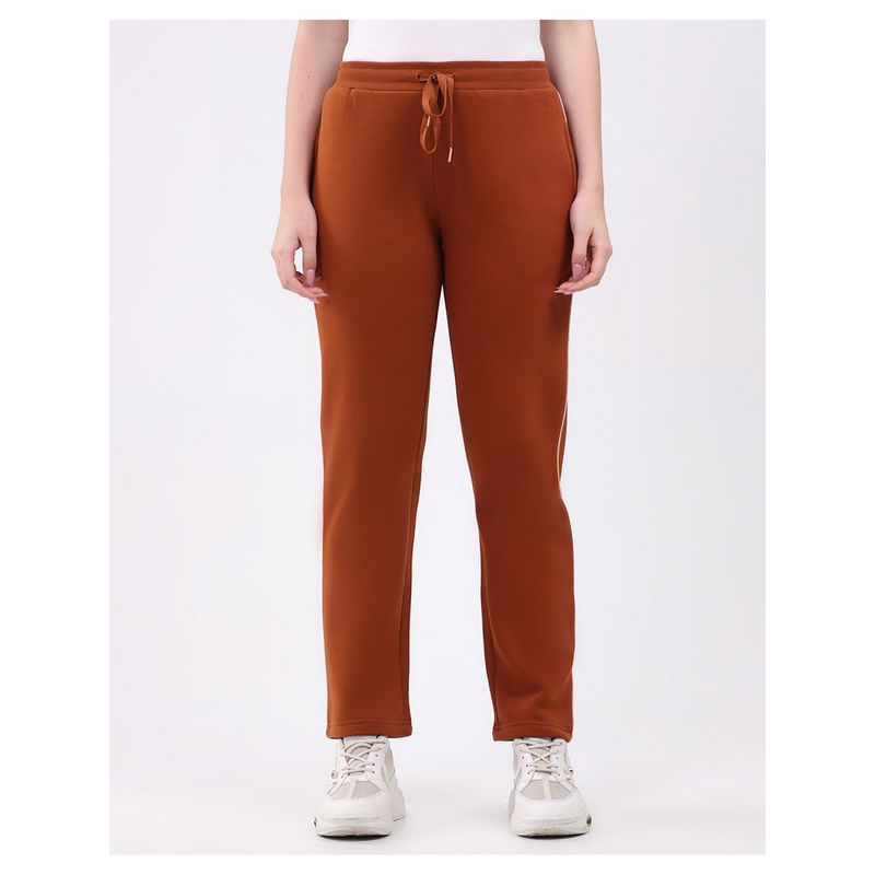 Monte Carlo Women Rust Regular Fit Lower Trackpant (L)