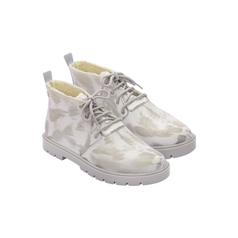 Melissa Fluffy Boot Ad Pattern Grey Boots (UK 4)