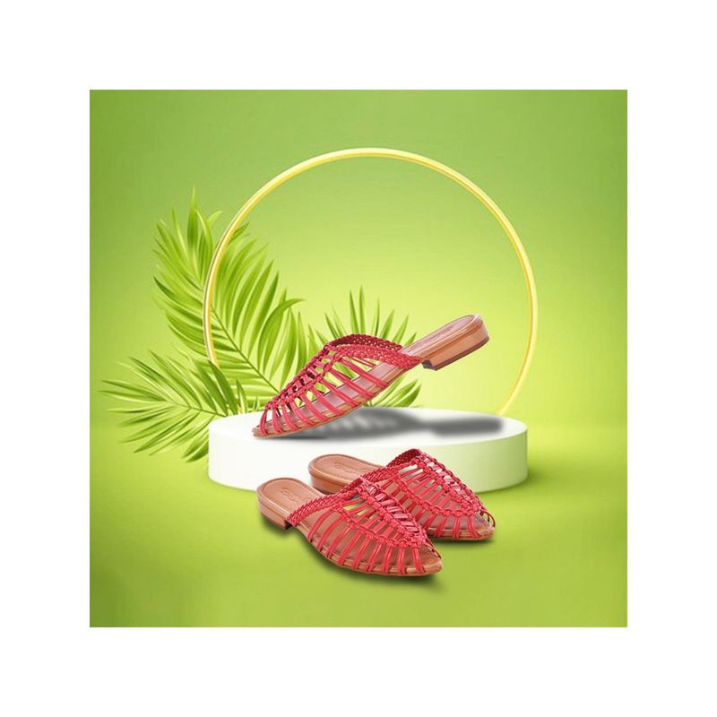 Buy Sole House Woven Pink Half Inch Heel Online