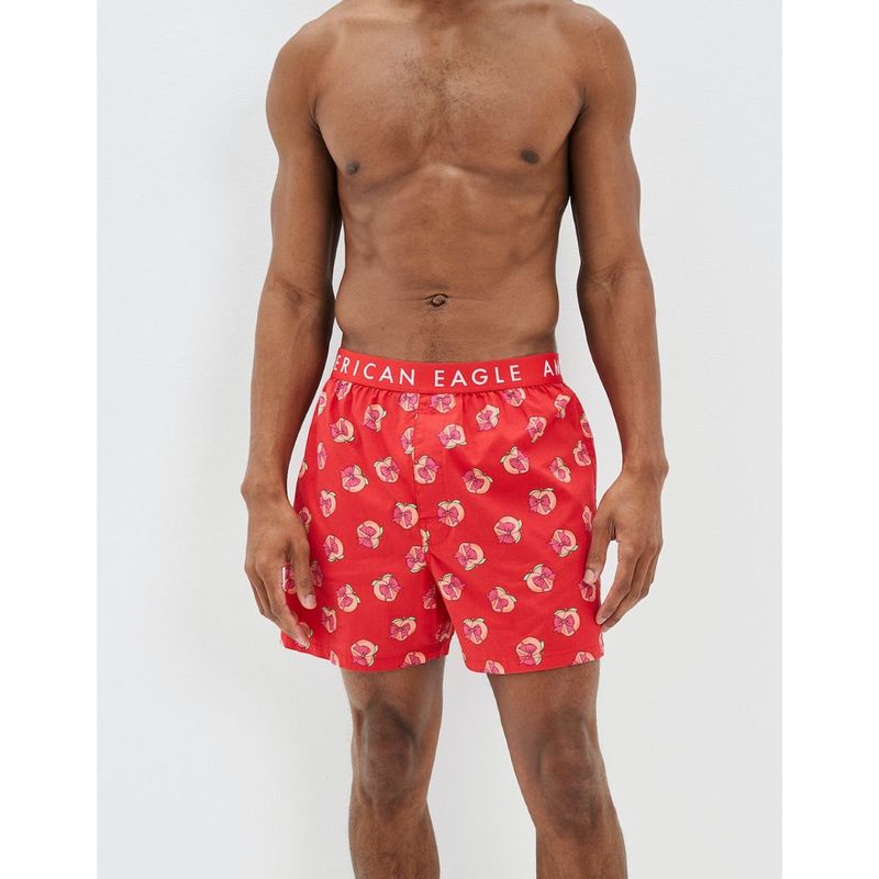 Buy American Eagle Men Red Peaches Stretch Boxer Shorts online