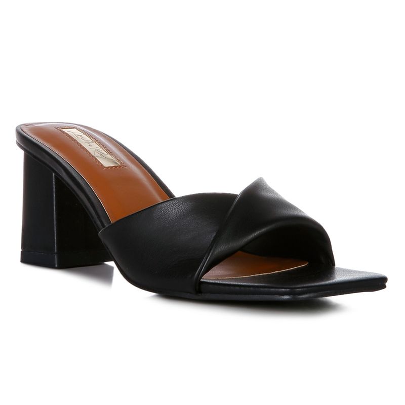 London Rag Solid Black Heels (EURO 38)