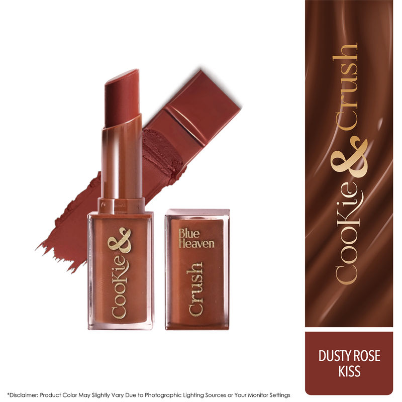Blue Heaven Cookie & Crush Chocolate Flavored Soft Matte Lipstick - Dusty Rose Kiss