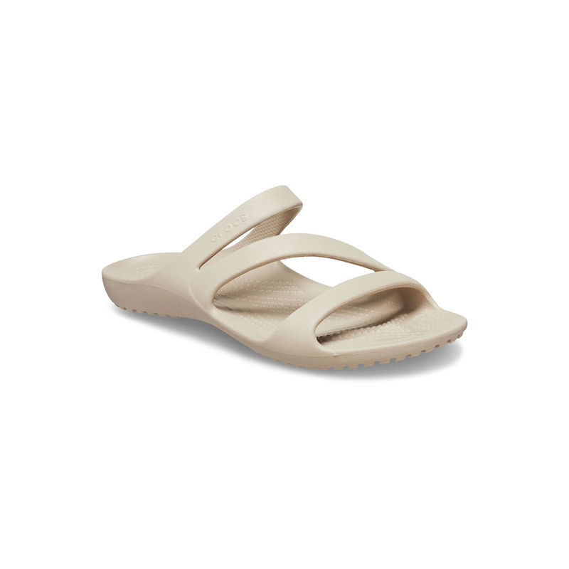 Crocs Beige Kadee Ii Sliders (US 5)