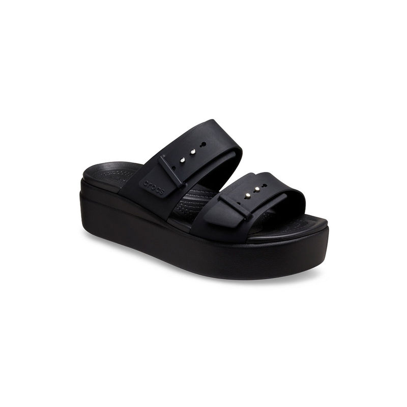 Crocs Black Brooklyn Buckle Low Sandals (US 8)