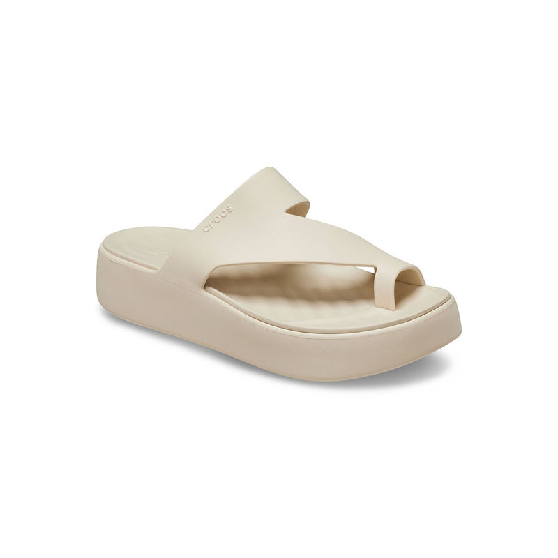 Crocs White Getaway Platform Toe Loop Sandals (US 7)