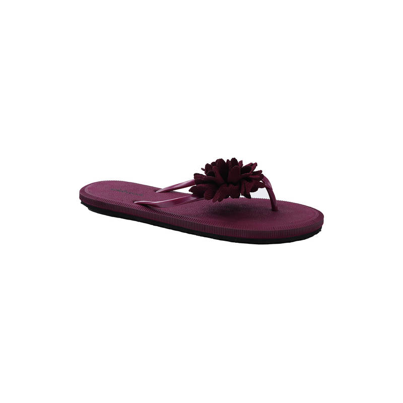 SOLETHREADS Women Purple Open Toe Flats (EURO 37)