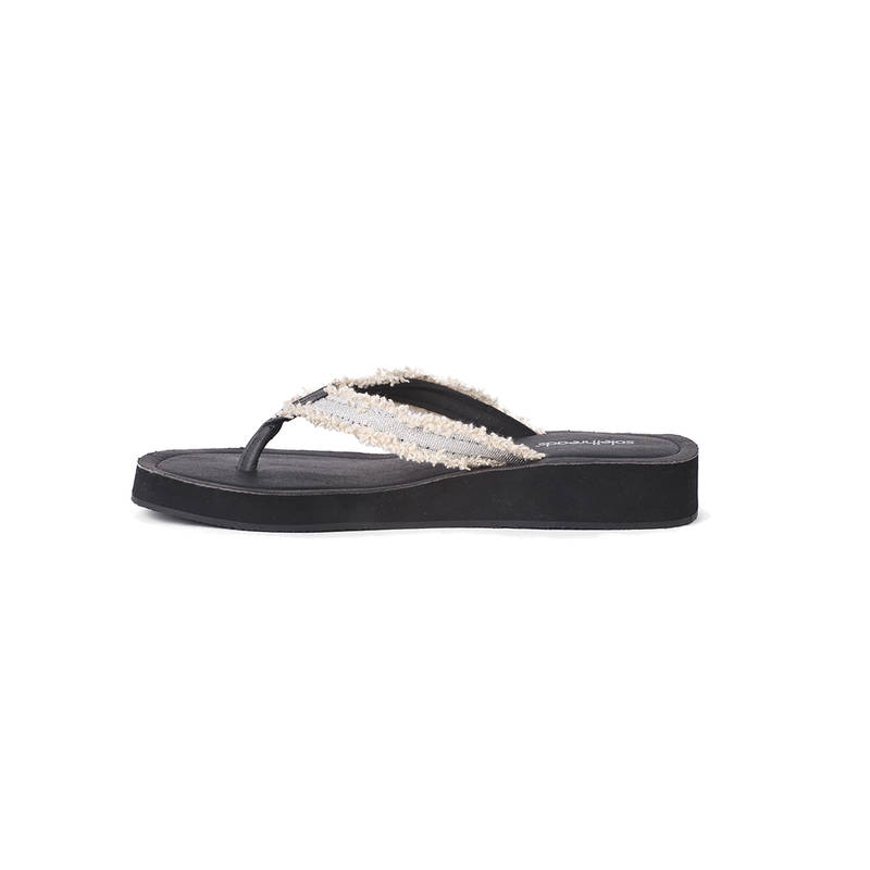 SOLETHREADS White Flipflops for Women (EURO 40)