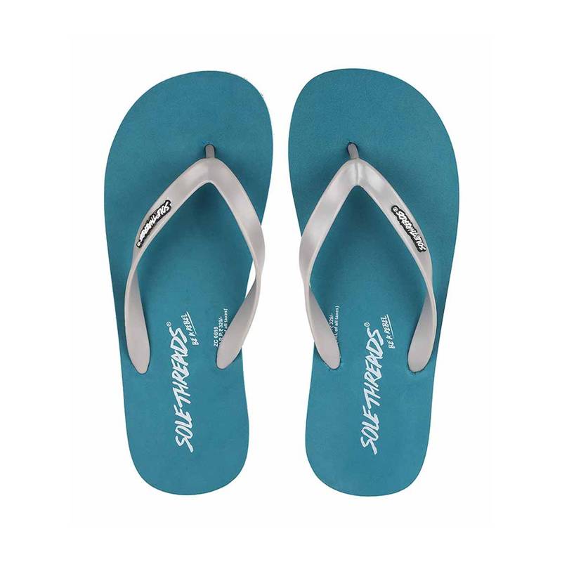 SOLETHREADS Men Grey Casual Comfort Flipflops (EURO 43)