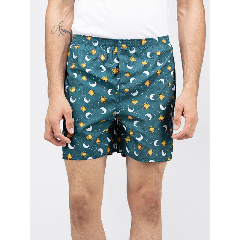 Whats Down Galaxy Boxers - Green (L)