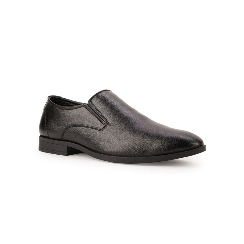 Bata Solid Black Formal Shoes (UK 6)
