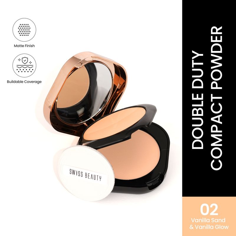 Swiss Beauty Double Duty Compact Powder
