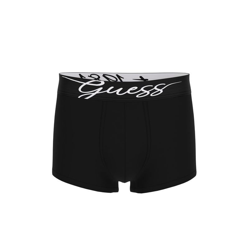 Guess Black Cotton Solid Men Trunks (L)