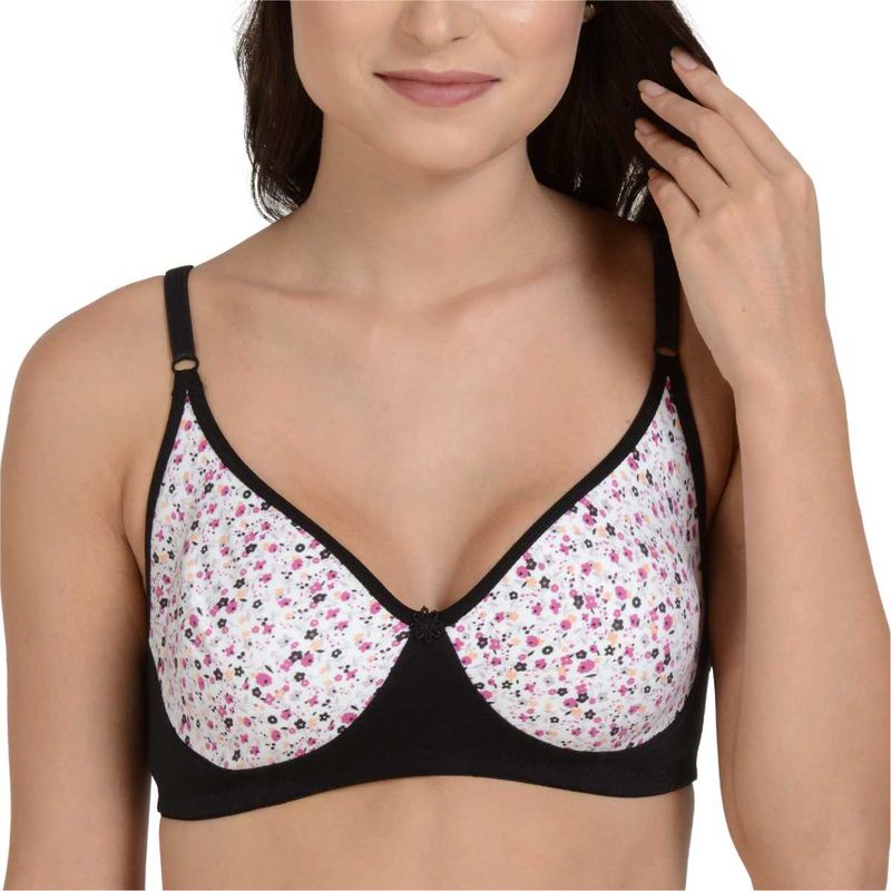 Mod & Shy Printed Non-Wired Non Padded T-shirt Bra - Purple (32B)