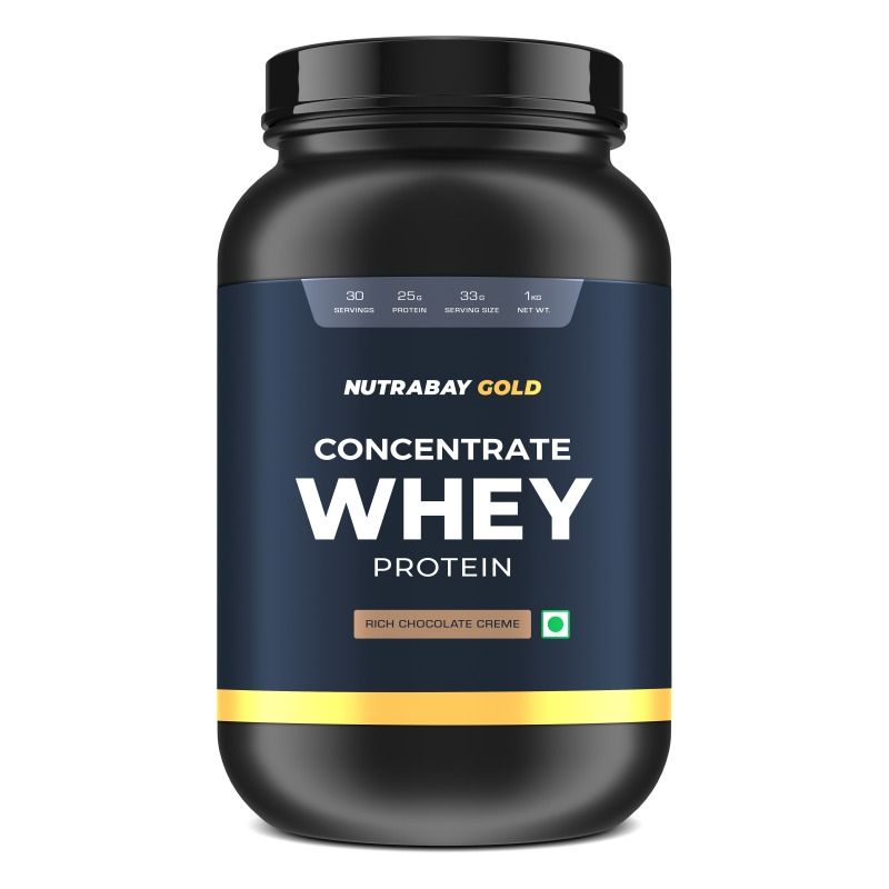 Nutrabay Gold 100% Whey Protein Concentrate - Rich Chocolate Creme