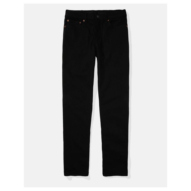 American Eagle Men Black Air Flex+ Original Straight Jeans (31x32)