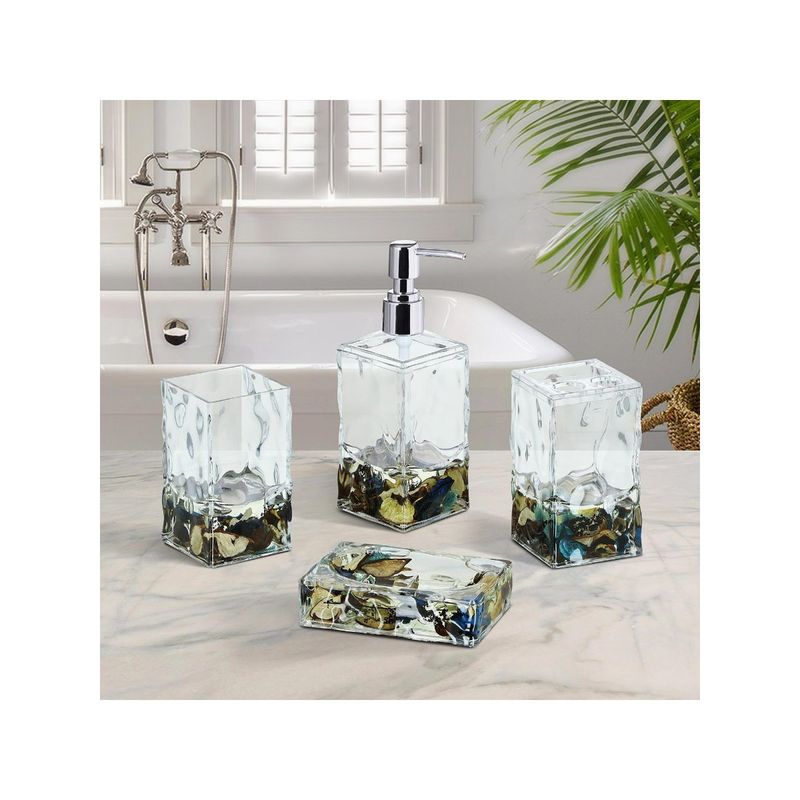 Buy OBSESSIONS Acrylic 4 Pieces Bathroom Set Blue Online