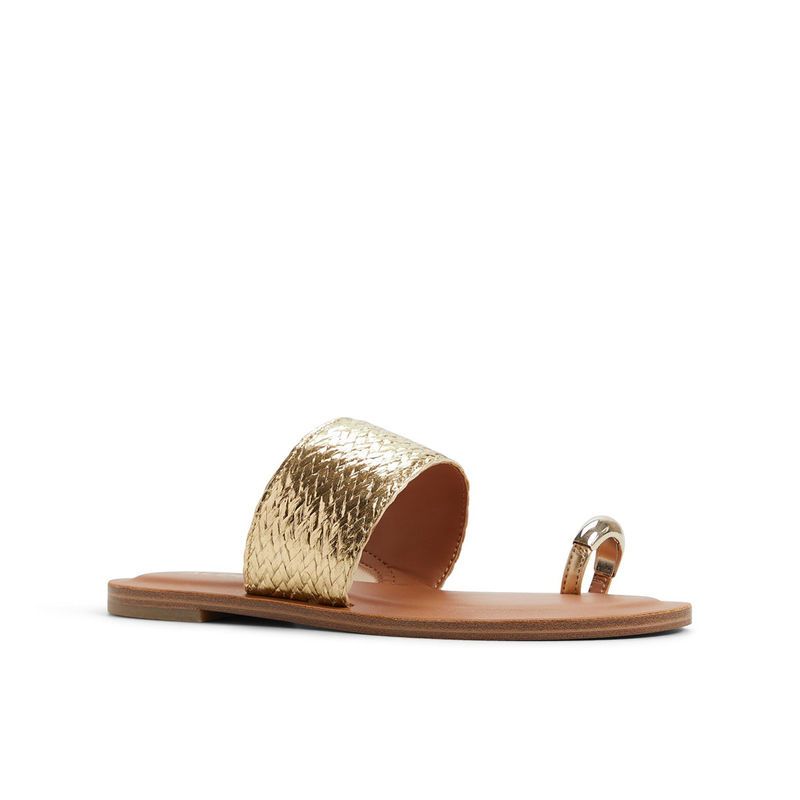 Aldo Gold Synthetic Flats (UK 7)