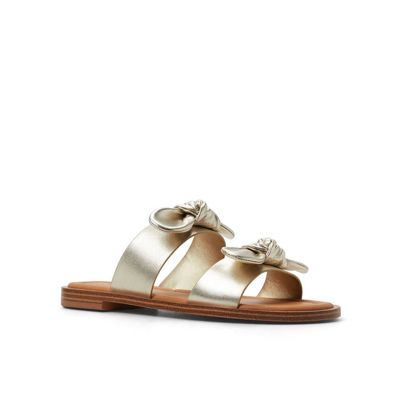 Aldo Gold Leather Flats (UK 4)