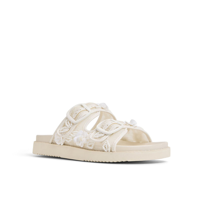 Aldo White Textile Heels (UK 2)