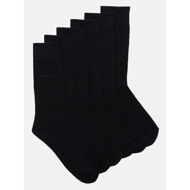 GANT Mens Black Self Design Regular Fit Socks (Pack of 3): Buy GANT ...