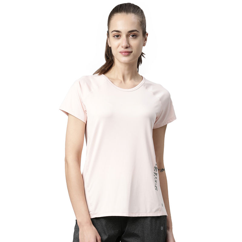 Enamor Athleisure Dry Fit Relaxed Fit Tee - Pink (L) - E163