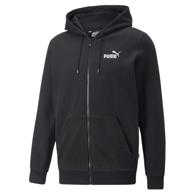 Puma Ess+ Polar Fleece Full-zip Men's Black Hoodie: Buy Puma Ess+ Polar ...