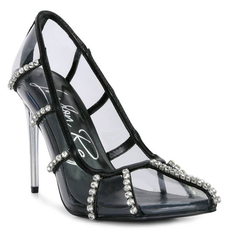 London Rag Embellished Black Pumps (EURO 37)