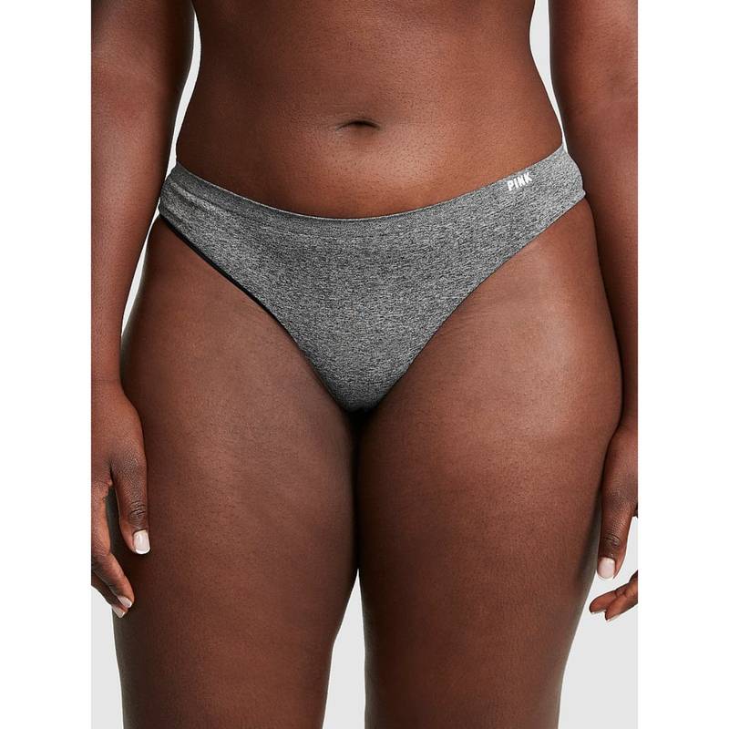 Victoria's Secret PINK Seamless Thong Panty - Black (XS)
