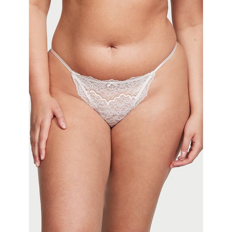 Victoria's Secret Dream Angels Lace String Bikini Panty - White (M)