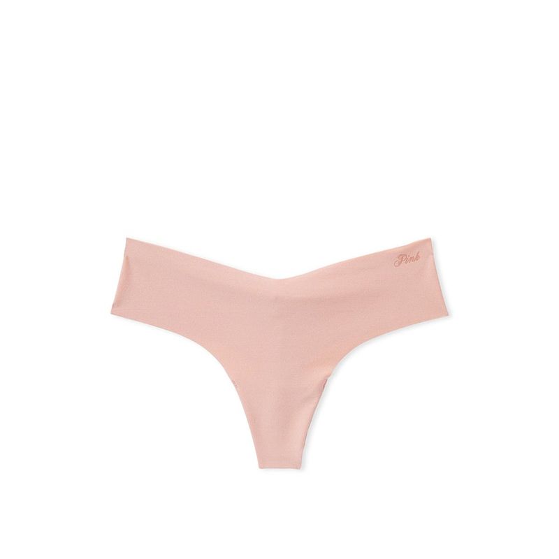 Victoria's Secret PINK No-Show Thong Panty - Beige (2XL)