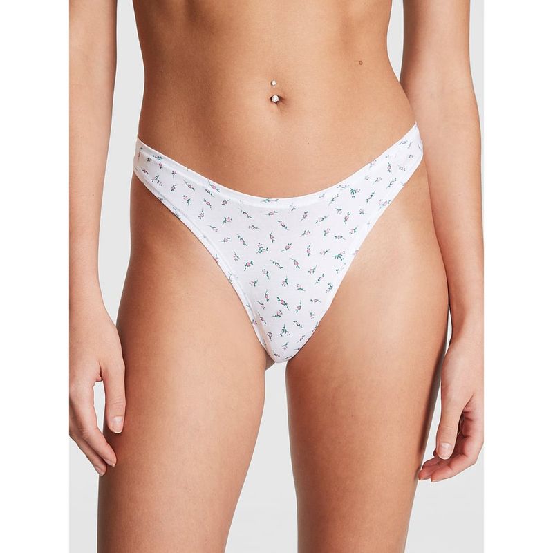 Victoria's Secret PINK Cotton Thong Panty - Multi-Color (2XL)