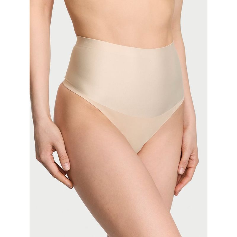Victoria's Secret Body by Victoria Smoothing Shimmer Thong Panty - Beige (M)
