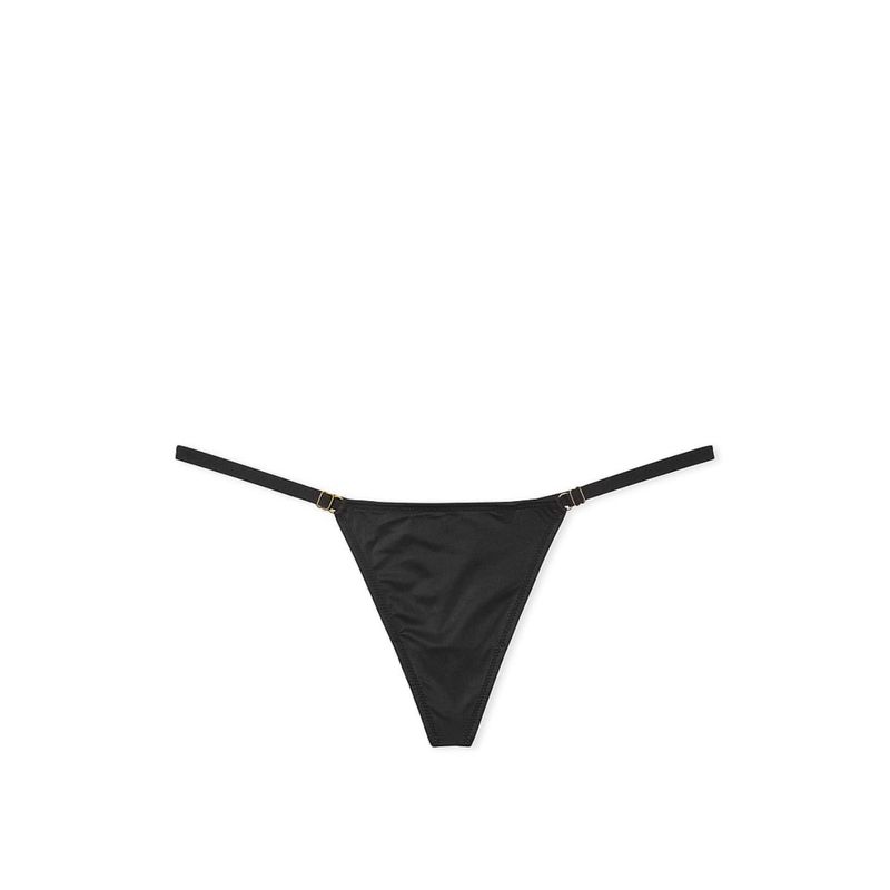Victoria's Secret Very Sexy Starstruck Hardware Adjustable V-String Panty - Black (XS)