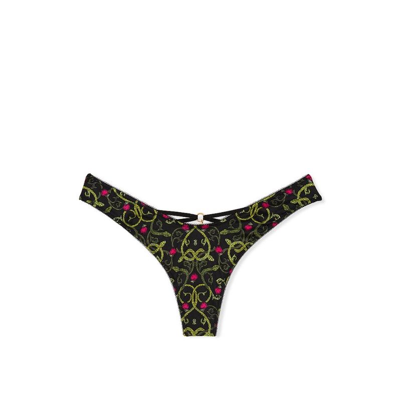 Victoria's Secret Very Sexy Strappy-Back Charm High-Leg Thong Panty - Black (XS)