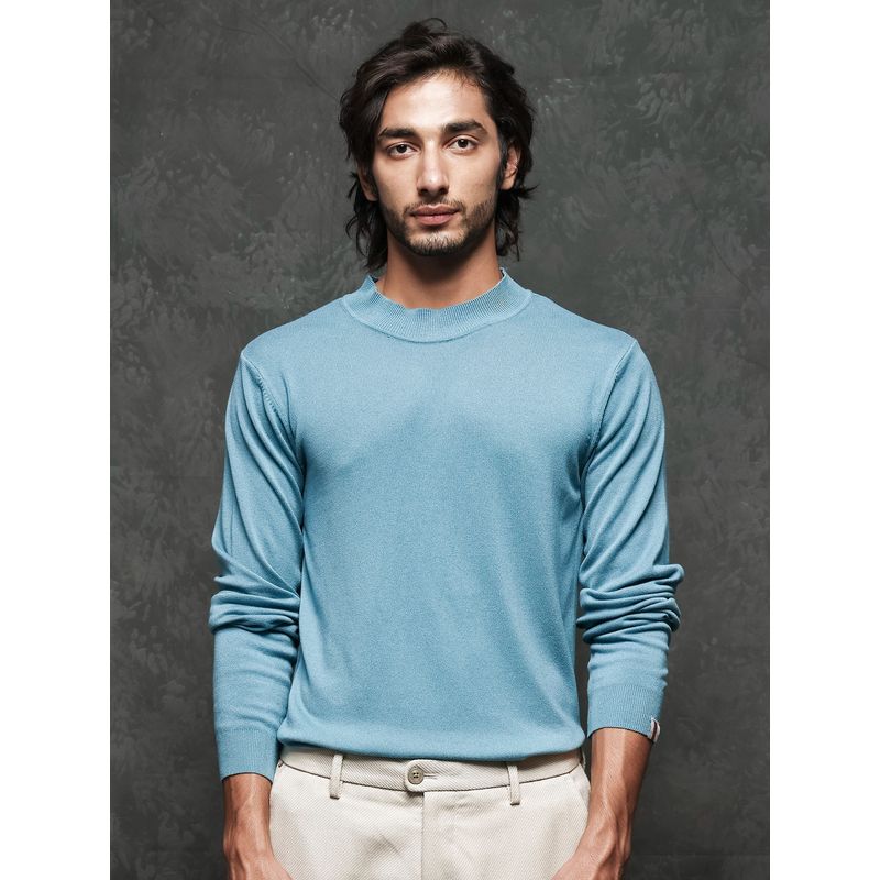 Rare Rabbit Blue Premium Crew Neck Sweater (XL)