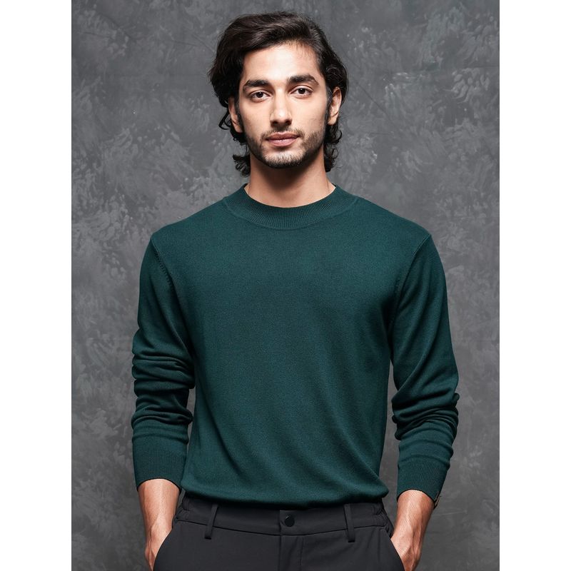 Rare Rabbit Green Premium Crew Neck Sweater (3XL)