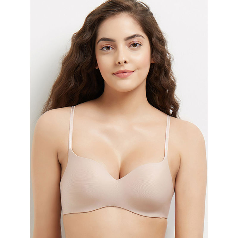 Wacoal Basic Mold Padded Non-Wired 3/4Th Cup Everyday T-Shirt Bra - Beige (34D)