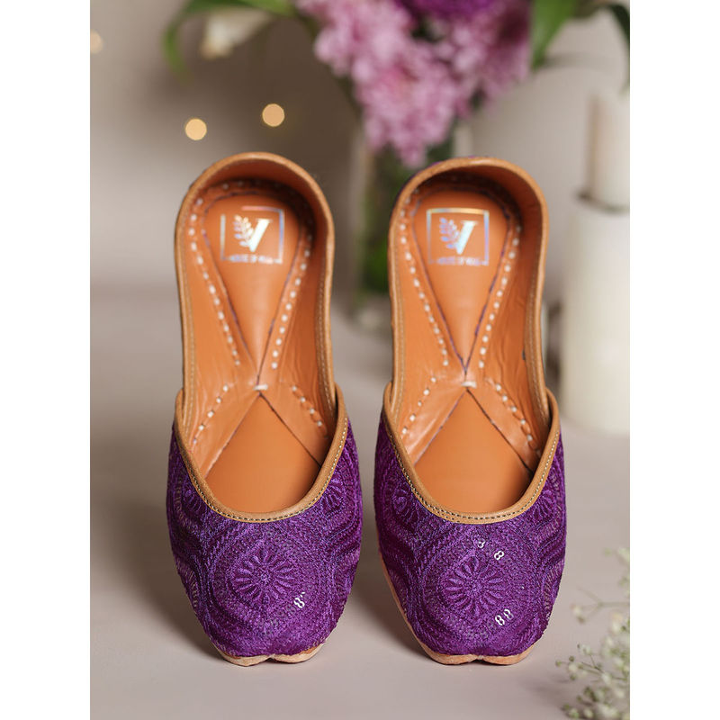 House of Vian Sultana Purple Juttis (EURO 36)