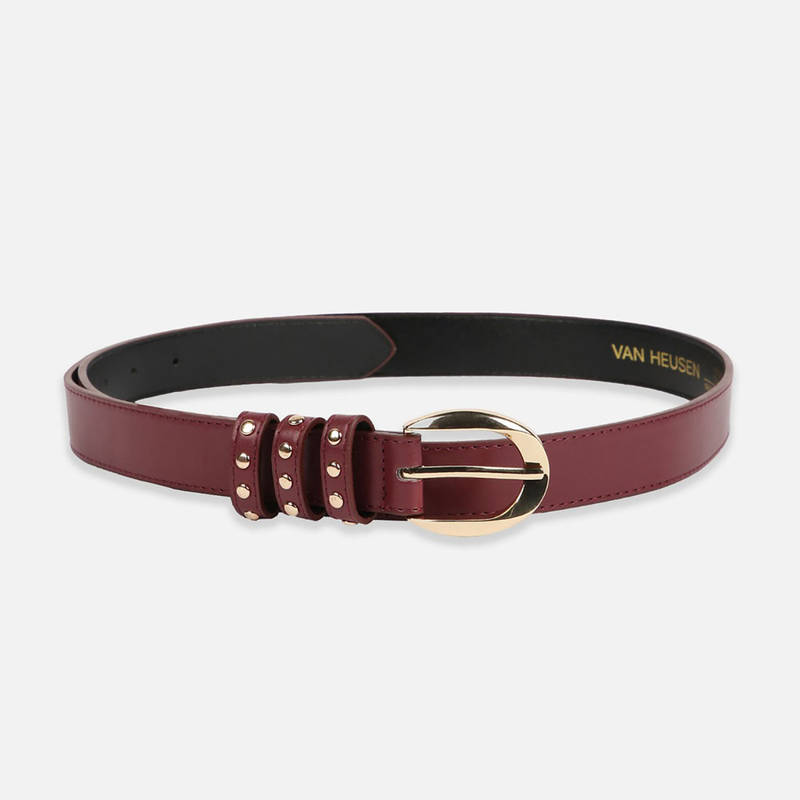 Van Heusen Women Maroon Solid Casual Belt (XL)