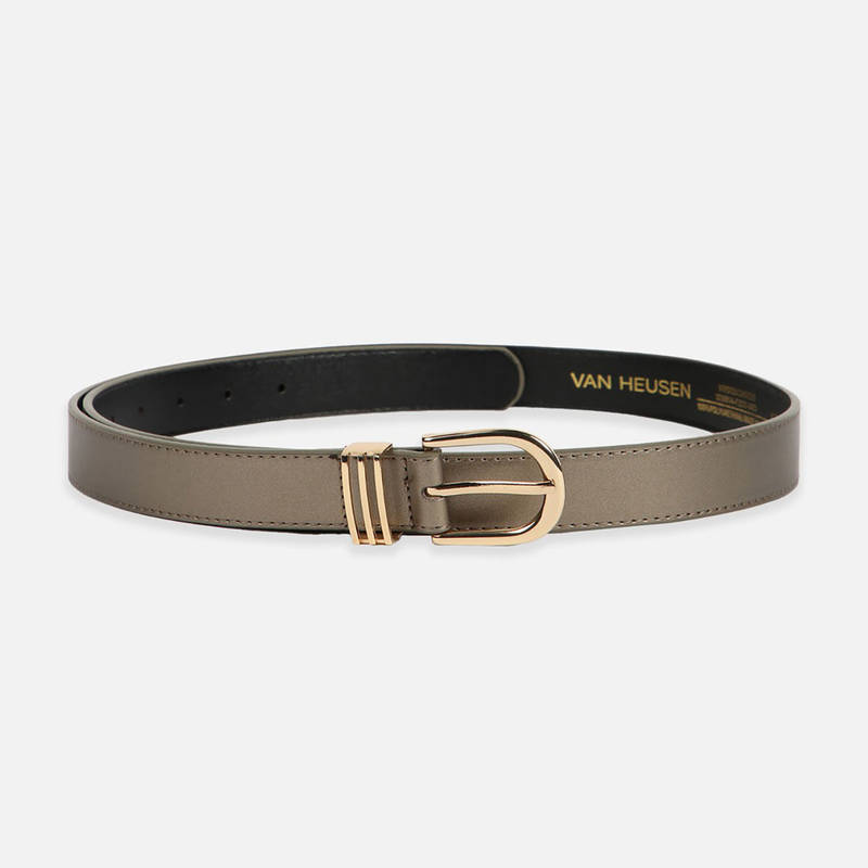 Van Heusen Women Grey Solid Casual Belt (XL)