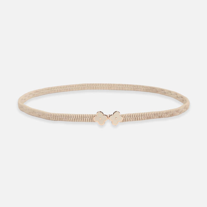 Van Heusen Women Beige Textured Casual Belt (XL)