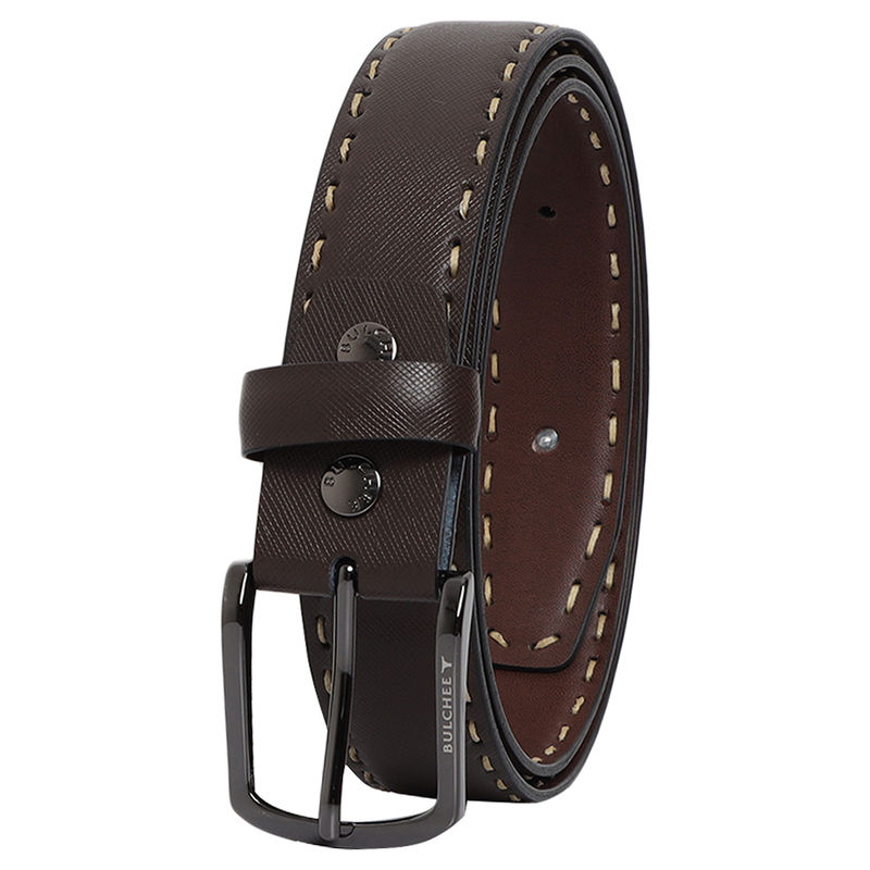 Bulchee Men's Genuine Leather Belt(Casual, Brown) (L)
