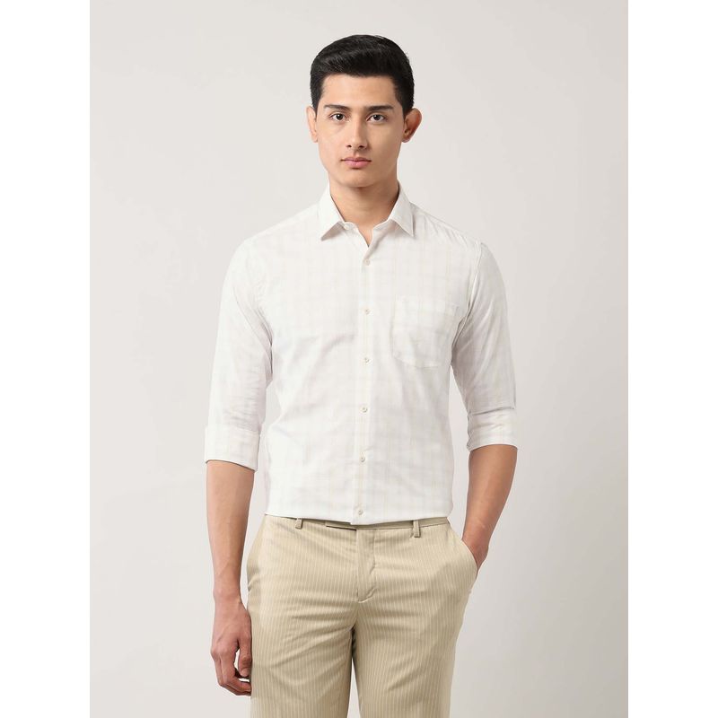 Arrow Grid Tattersall Checked Manhattan Slim Fit Shirt - Orange (39)