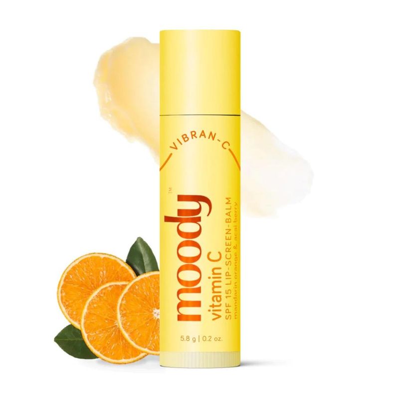 Moody Vitamin C Lip Balm SPF 15 with Mandarin Orange Softens Smoothens & Protects Dry Chapped Lips