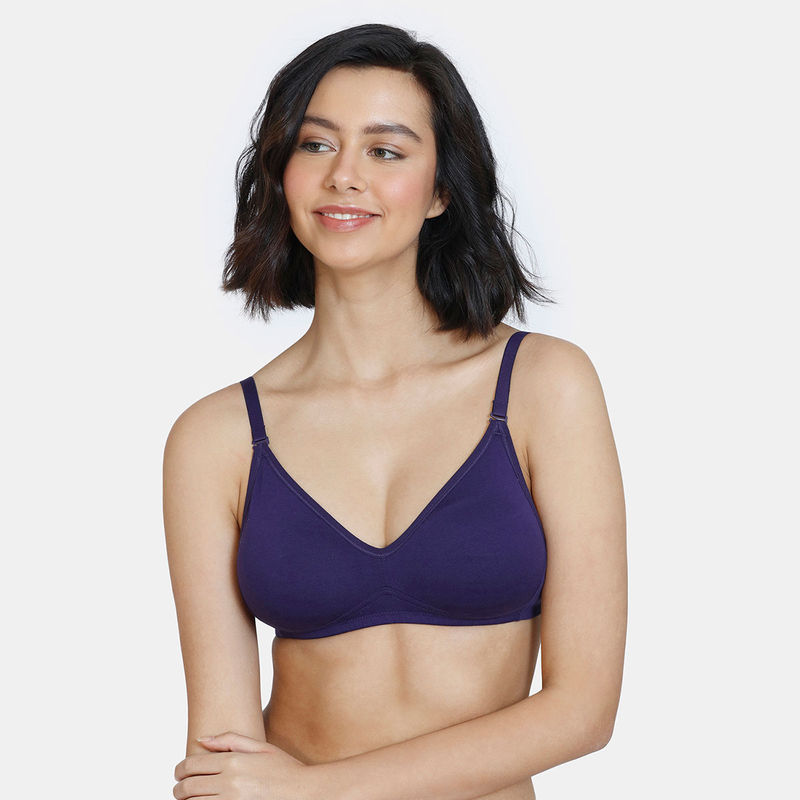 Zivame Mid Fashion Double Layered Padded Non-Wired 3/4th Coverage Backless Bra-Parachute Purple(36C)