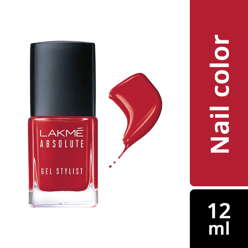 Lakme Absolute Gel Stylist Nail Color - Scarlet Red