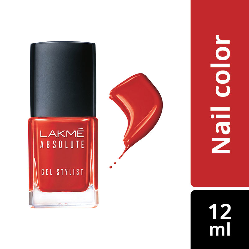 Lakme Absolute Gel Stylist Nail Color - Tomato Tango