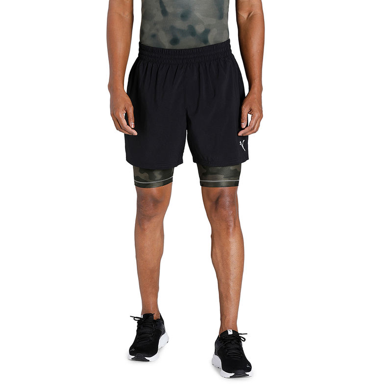 Puma RUN GRAPHC 2N1 5 M Mens Black Shorts (XS)