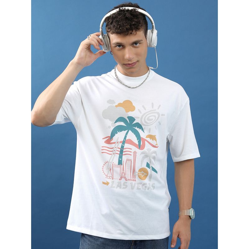 HIGHLANDER Graphic Printed Oversized T-Shirt (L)